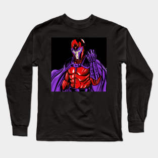 crimson magnus ecopop superhero art Long Sleeve T-Shirt